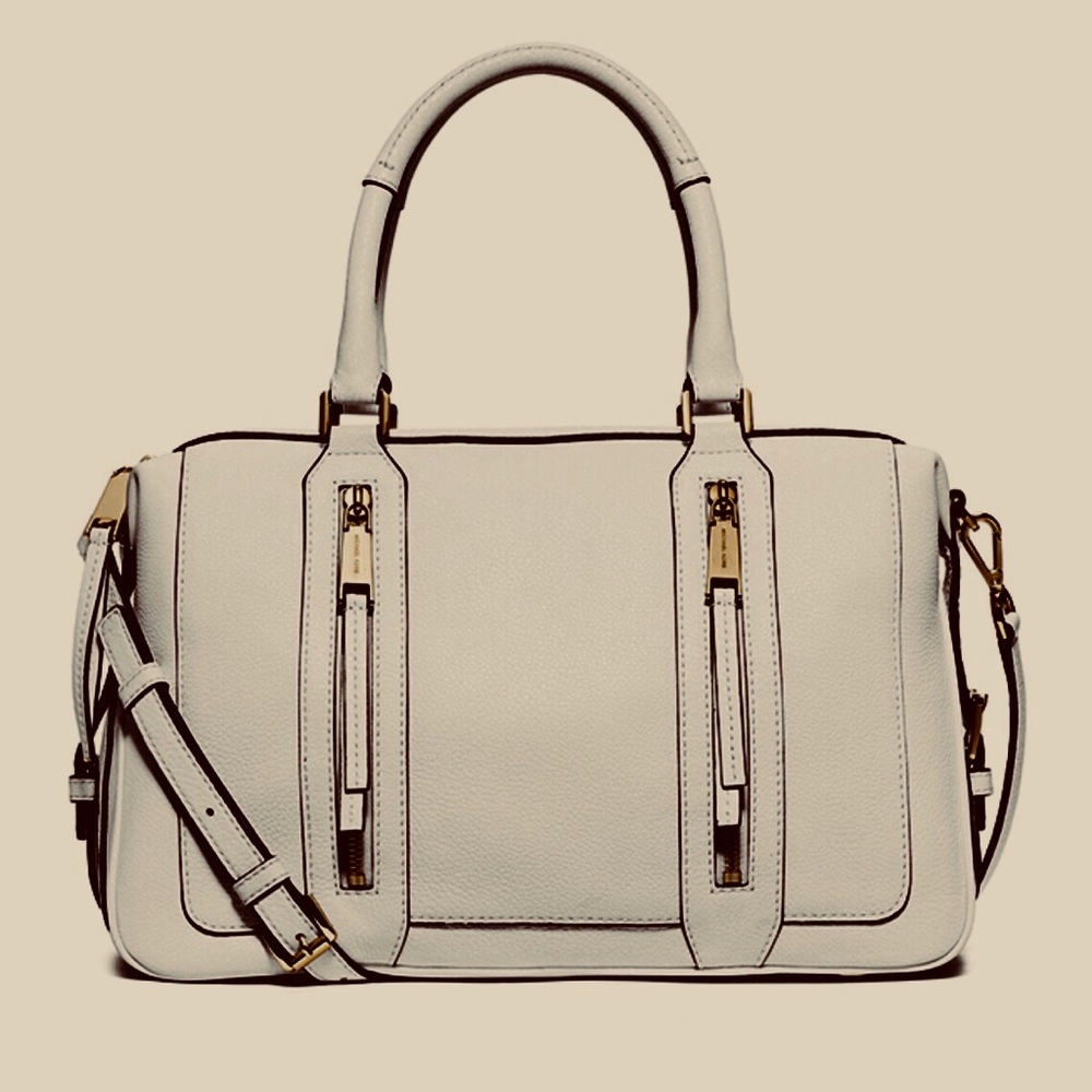 Michael Kors Satchel cream pebble leather MSRP$498